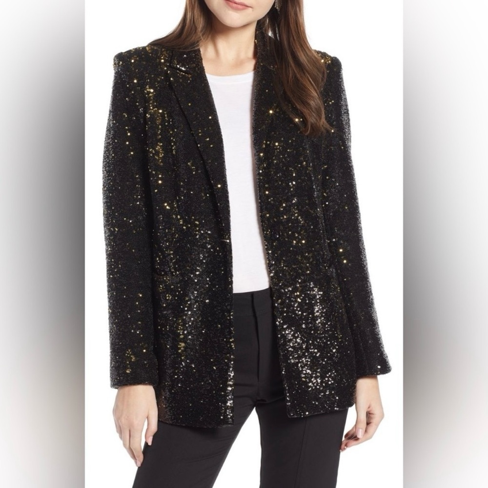 Something Navy Sequin Blazer